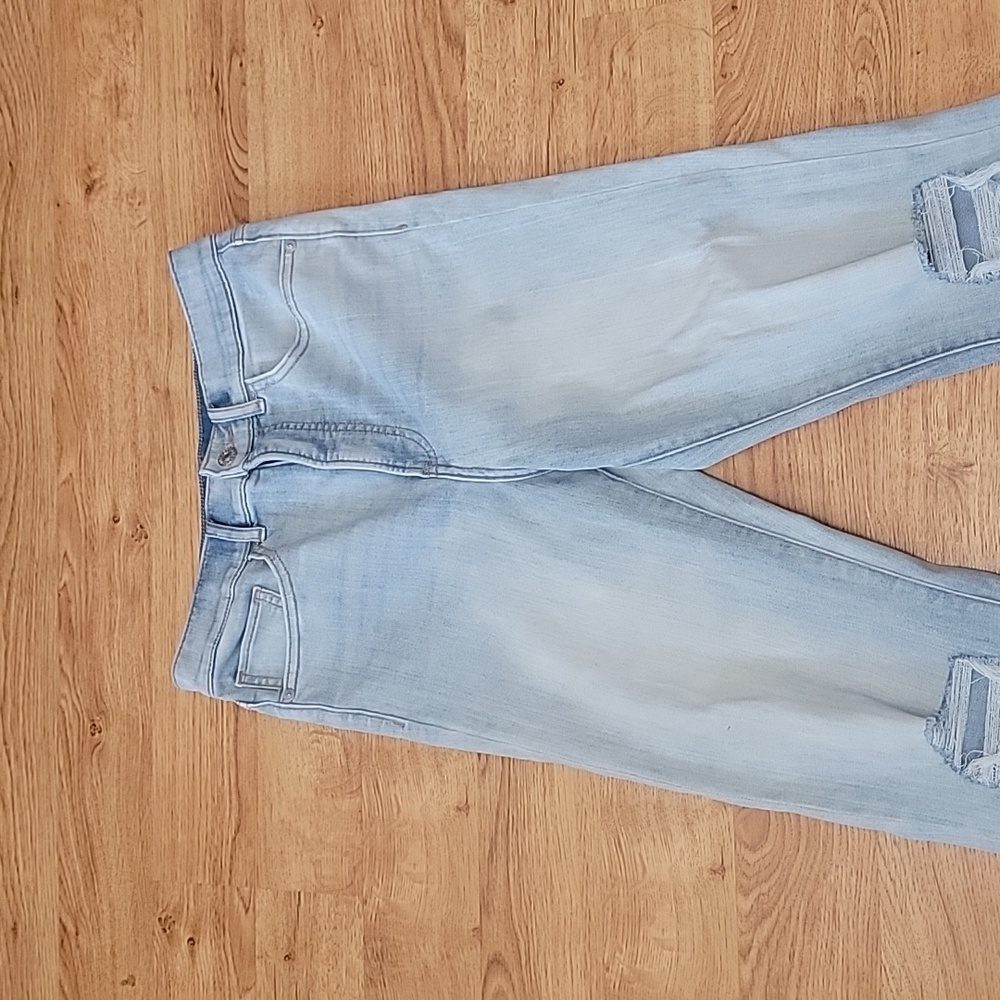 Express Light Blue Slim Super High Rise Jeans Size 6 - Picture 2 of 10